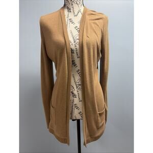 Ecru - Women’s Long Sleeve Cardigan Size Small - Black & Brown Two-Tone/Pockets
